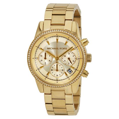 michael kors chronograph mk6356|Amazon.com: Michael Kors Ritz Chronograph Gold.